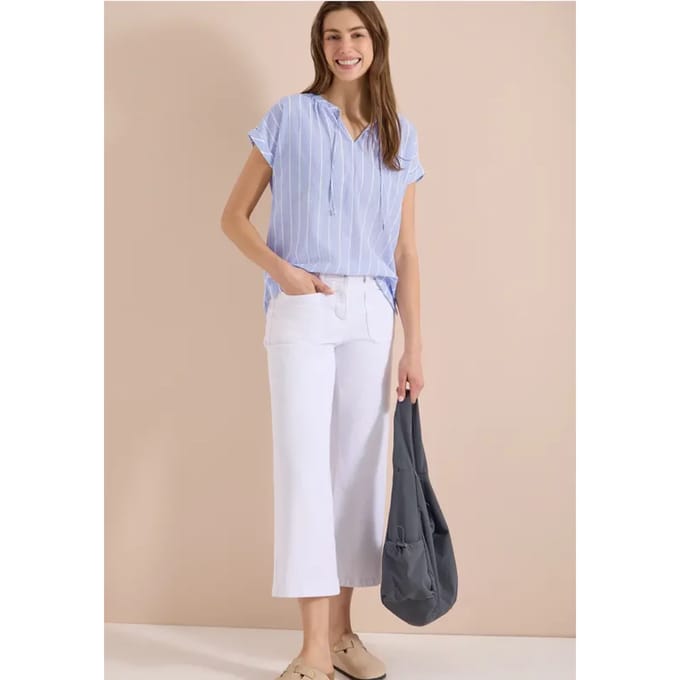 Blouse met hangende schouder en structuur
