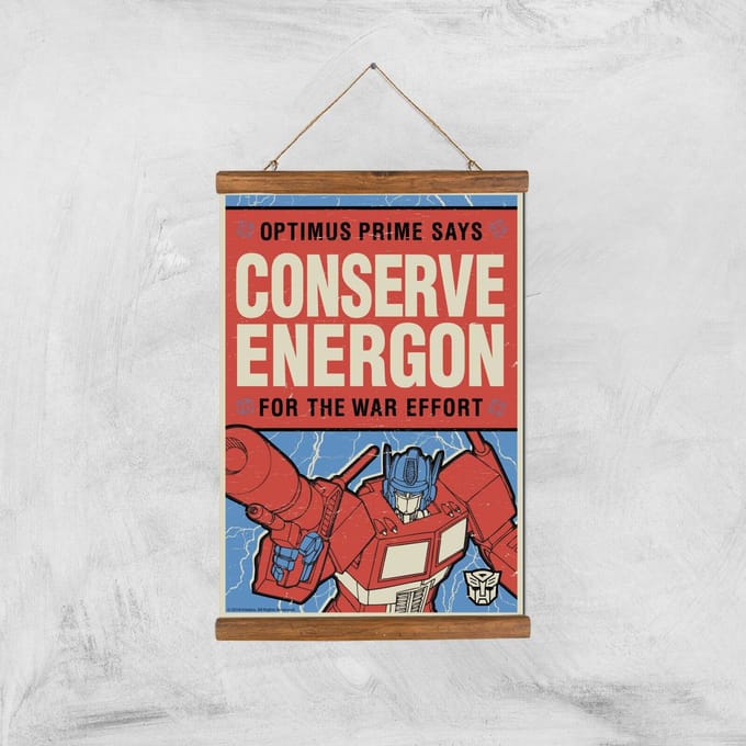 Transformers Conserve Energon Poster Art Print - A3 - Wooden Hanger