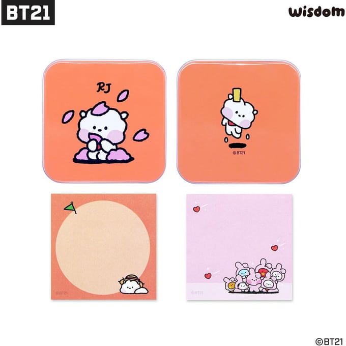 BT21 minini Blikken Doos Notitieblok Set BTS Merchandise