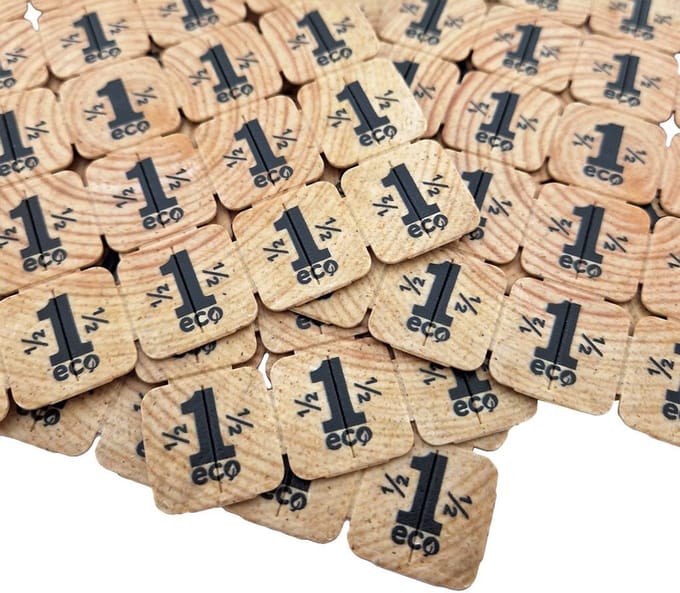 CombiCraft houten breekmunten op matjes - 1000 stuks