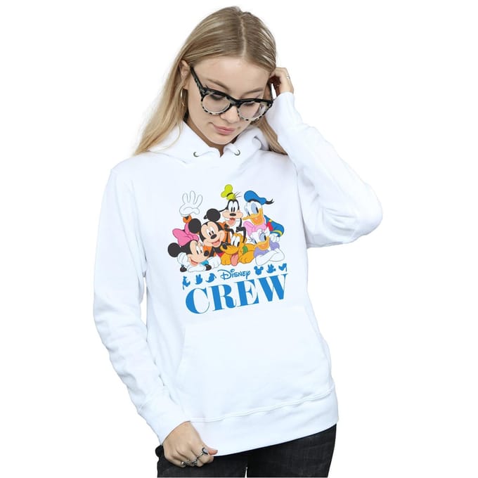 Disney Dames/Dames Mickey Mouse Disney Friends Hoodie (Wit)