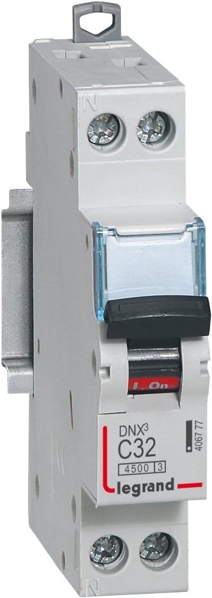 Eenpolige 32A Zekering Automaat C-Karakteristiek - 6kA - 1P+N