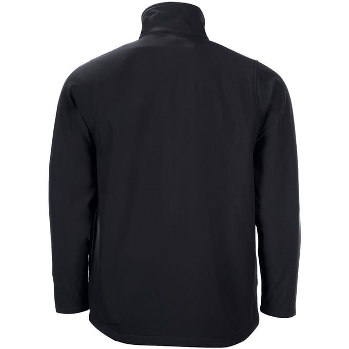 SOLS Heren Race Full Zip Water Repellent Softshell Jacket (Zwart)