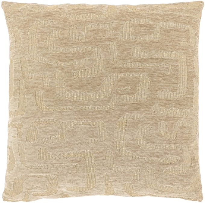 Unique Living Sierkussen Liam - Textiel - Greige - 45x45 cm (BxD) - Chenille - Chateau Grey