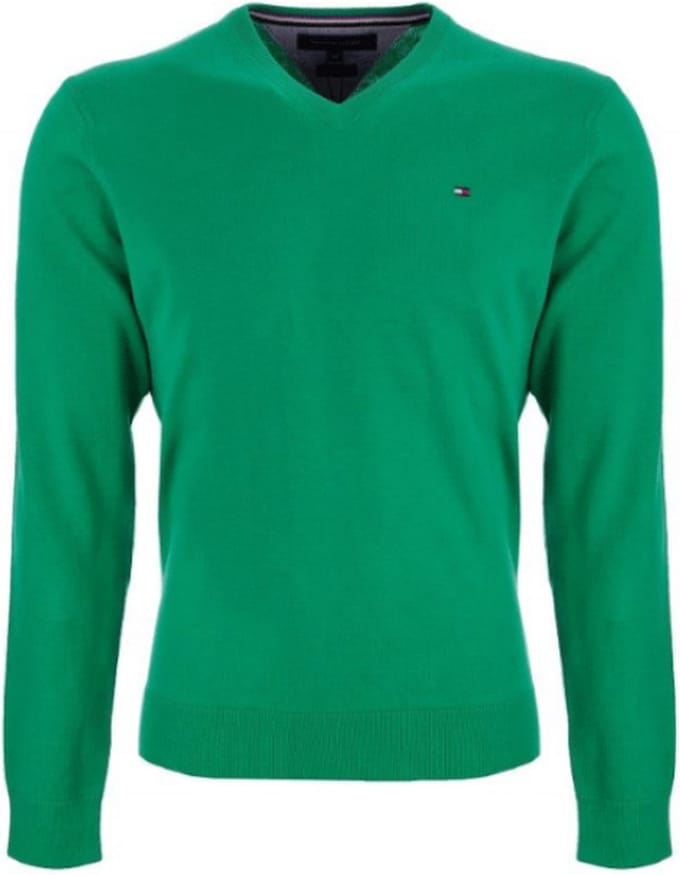 Tommy Hilfiger | Classic V hals trui | Fris groen | L