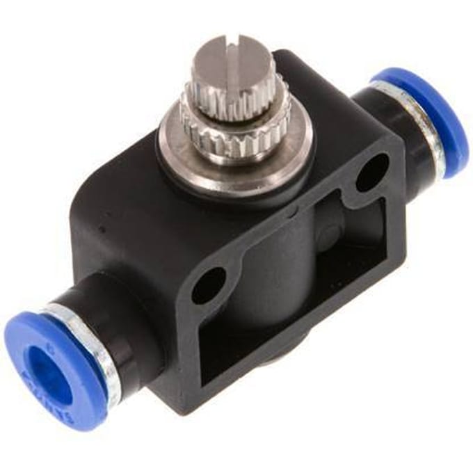 Recht Regelventiel 6 mm Messing/Nylon