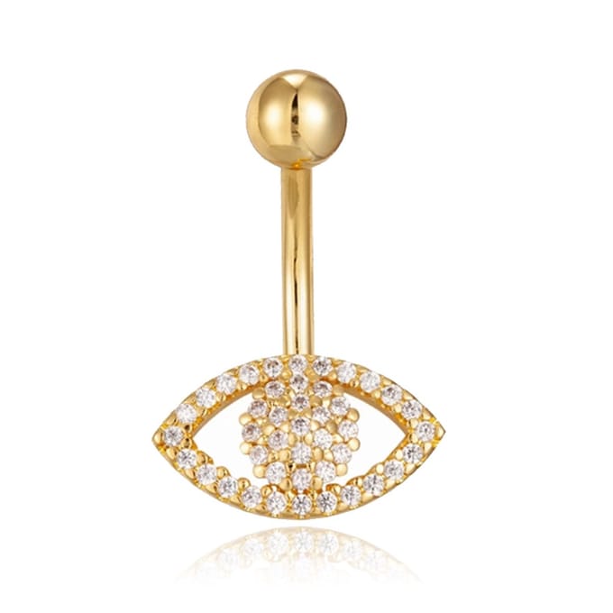 Cilla Navelpiercing van Edelstaal - Eye Goudkleurig
