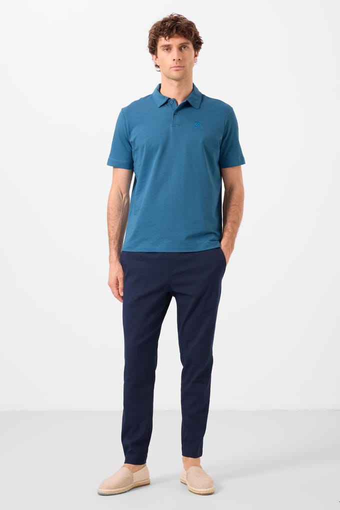 Heren Chino Broek met Rechte Pijpen van Gabardine