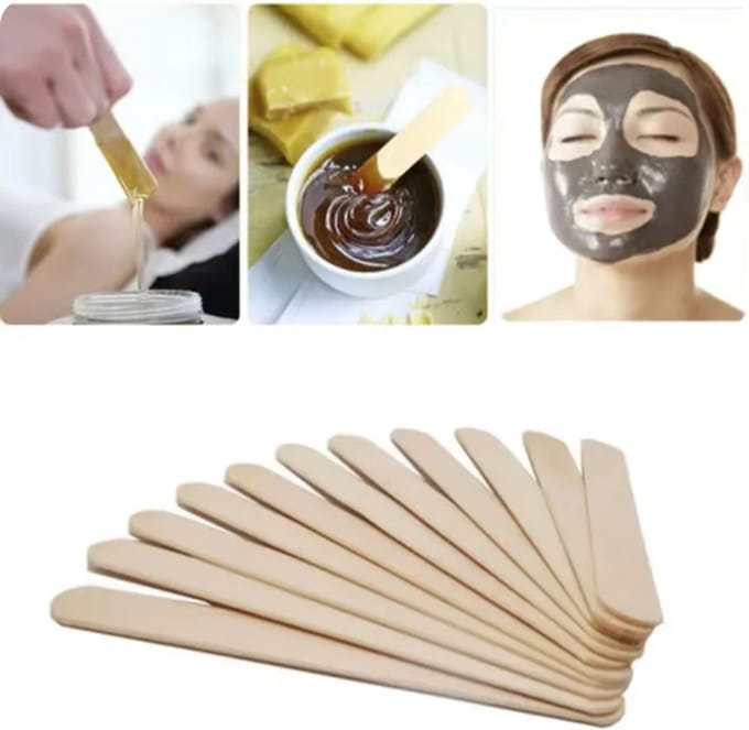Scoby - Houten Harsspatels - Wegwerp Spatels - Wax Applicators - 15CM - Universeel - Houtkleurig - 100 Stuks