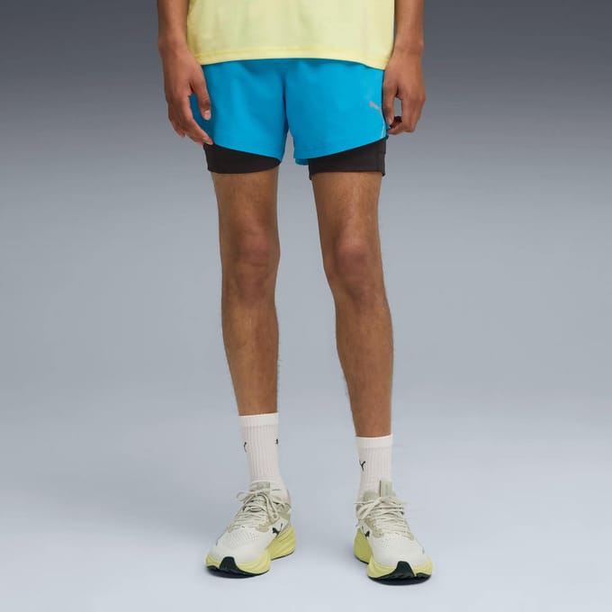 Puma Ultraweave 2in1 5in Hardloopshorts Heren-Blauw