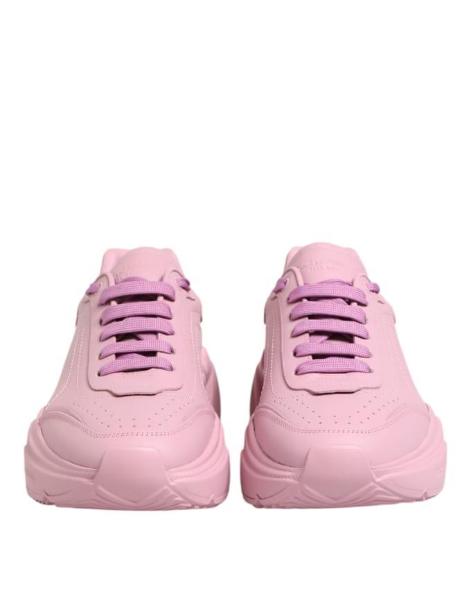 Dolce & Gabbana Roze Leren Daymaster Lage Sneakerschoenen