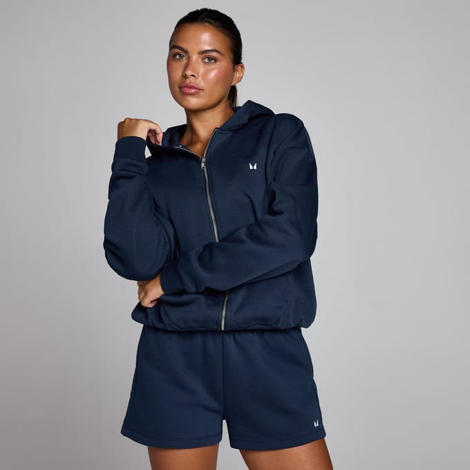 MP Dames Basics Zip Through Hoodie - Middernacht - L