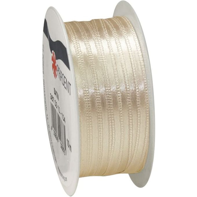 Satijnen lint, 3 mm - Créme