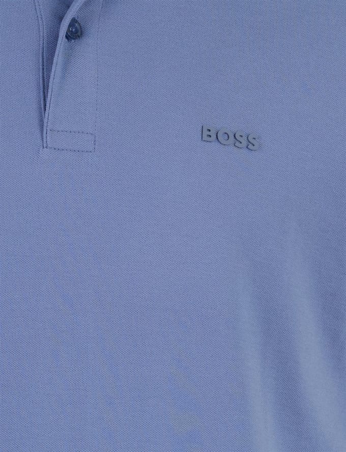 Poloshirt BOSS Green Regular Fit Pio blauw 2 knoops