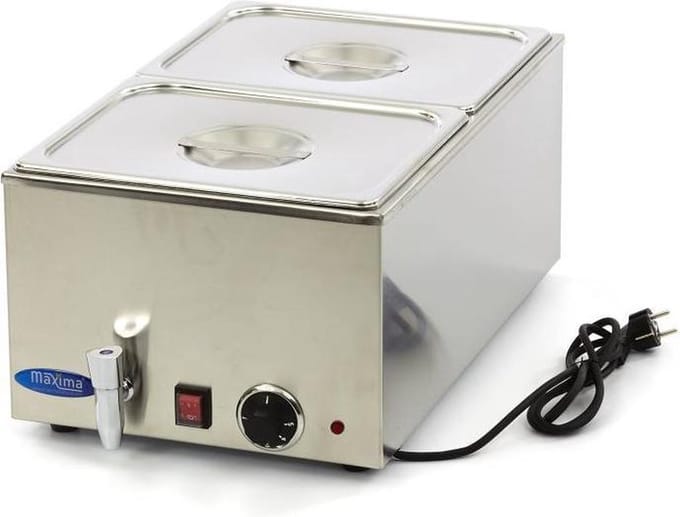 Bain Marie - met Tapkraan - incl. 2x 1/2 GN-Set - Elektrisch