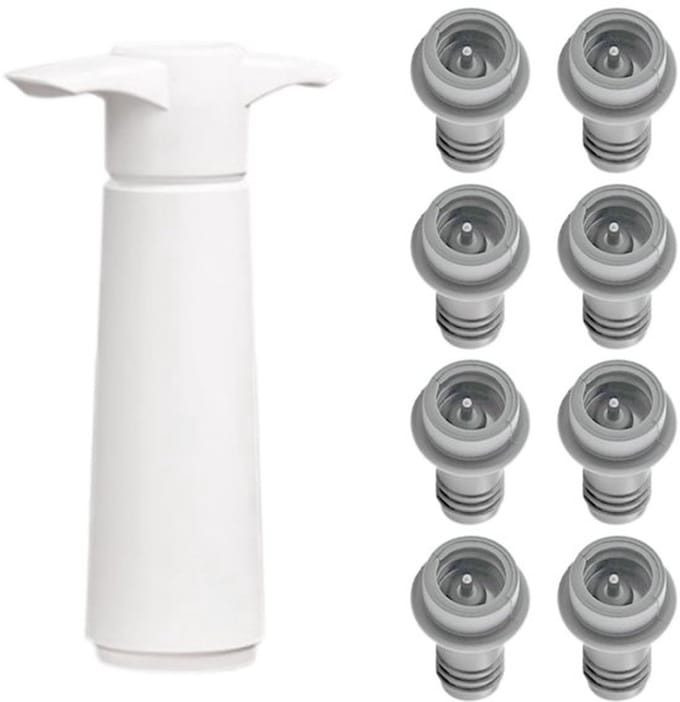 Allecto - Vacuümpomp voor wijnfles - Wijnaccessoires - Zilver