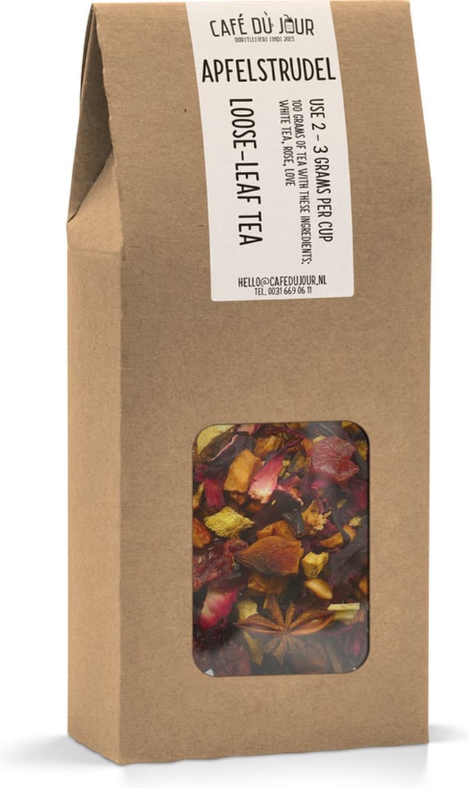 Apfelstrudel - Vruchtenthee 100 gram - Café du Jour losse thee
