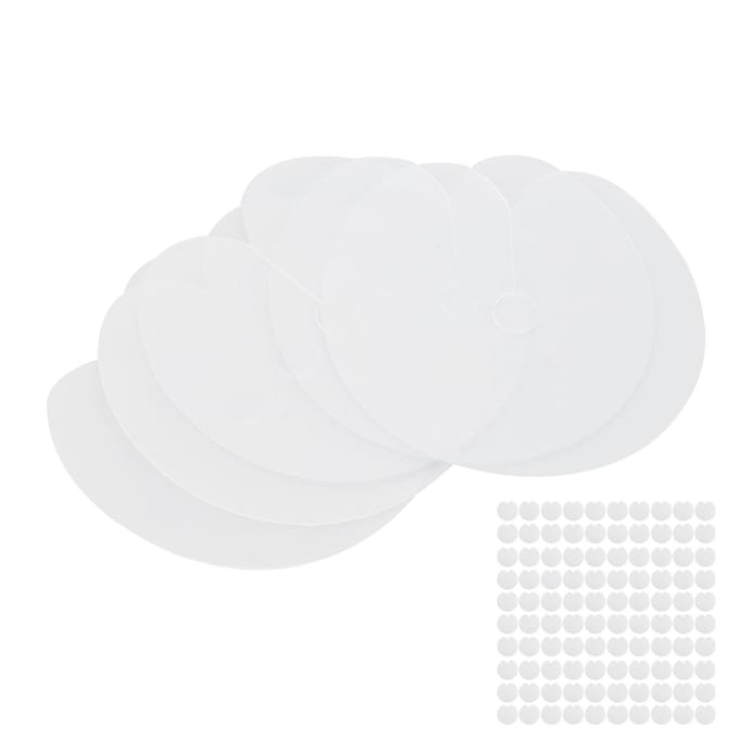 100pcs Protections Thermiques Professionnelles de Salon Modèle d'Espacement à Trou Unique pour Collage d'Extensions de Cheveux white