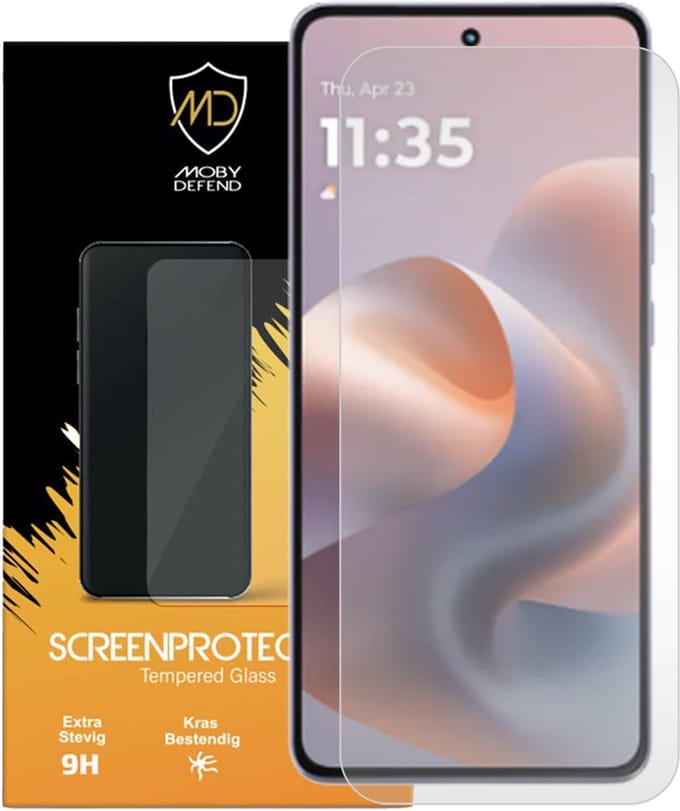 MobyDefend Screenprotector - Geschikt voor Motorola Moto G86 Power - Case-Friendly Screensaver - Gehard Glas