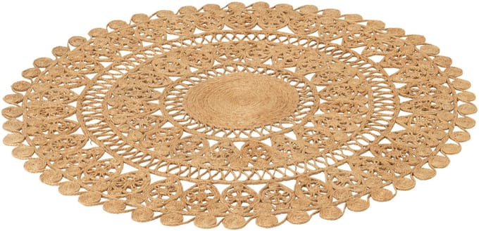 J-Line vloerkleed Oosters Rond - jute - naturel - large
