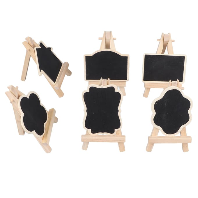 Tableau noir en bois rustique vintage double face à poser pour maison, restaurant, café beige