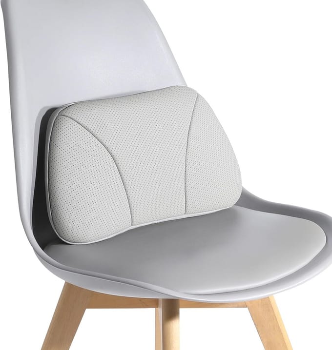 Echt leren lendenkussen met memory foam voor auto en sofa