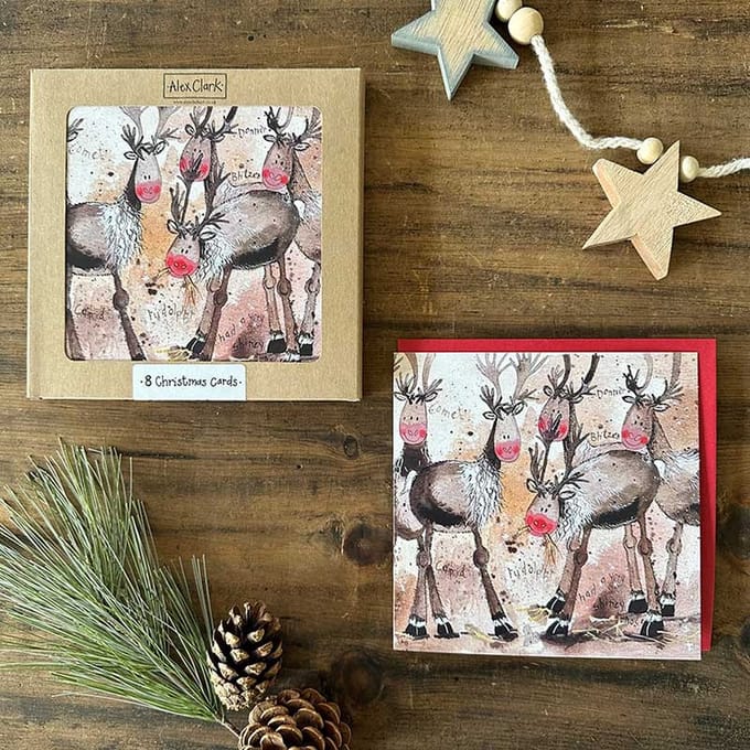 Alex Clark Kerstkaarten Kerst ~Reindeer Herd