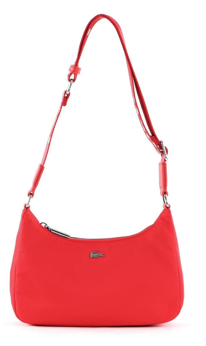 LACOSTE Schoudertas Active Nylon Shoulder Bag Pompier Blanc Rood