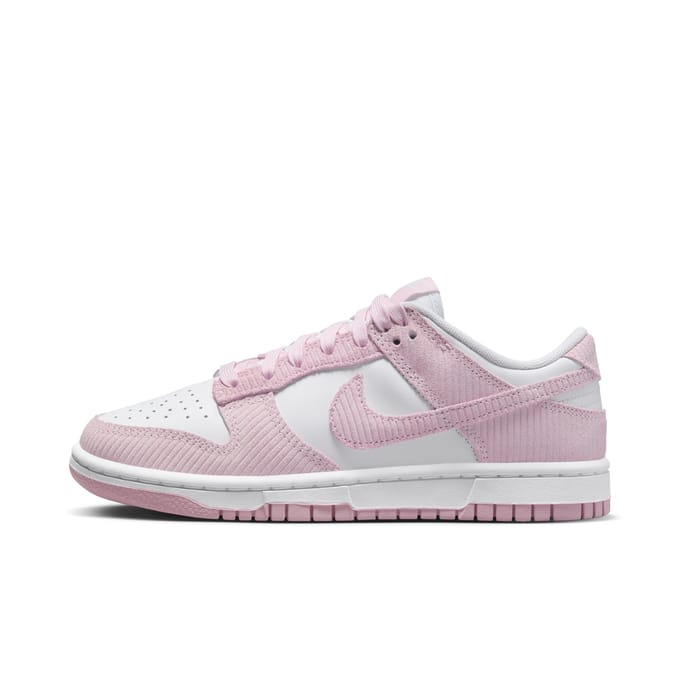 Lage Sneakers Nike Baskets Dunk Low Rose pastel corduroy