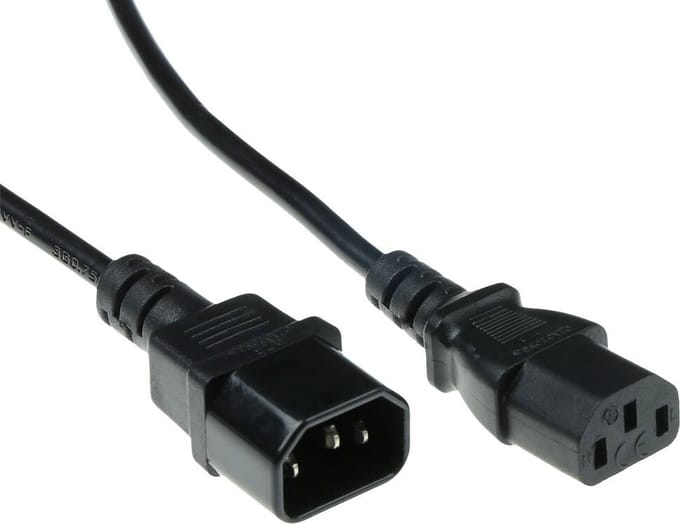 ACT Netsnoer C13 - C14 zwart 4 m AK5149