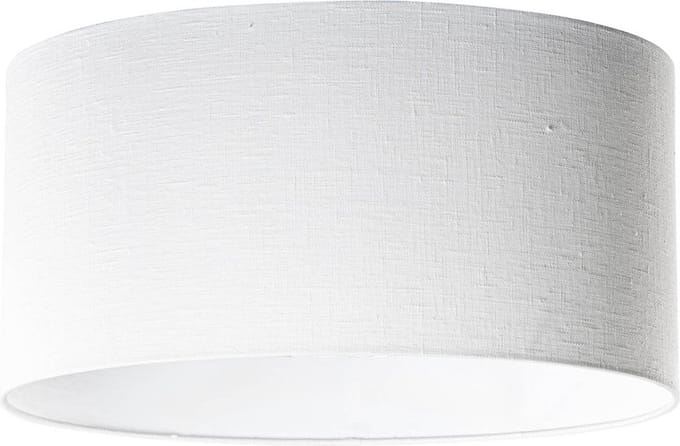 QAZQA extra schuin linnen - Moderne Lampenkap - L 50 cm - Wit -