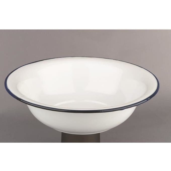 Ibili 903132 Cuvette en acier émaillé vitrifié 32 cm Blanche