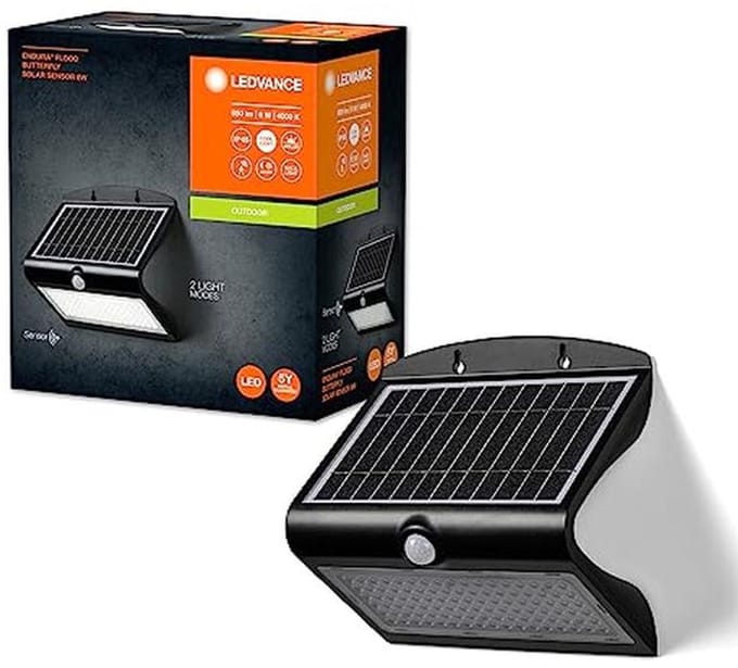 Zonne-energie Floodlight met Bewegingssensor, 8W, 850lm