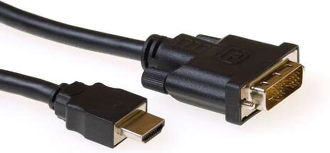 ACT HDMI-A male naar DVI-D male adapterkabel, 3 meter (met RF block) AK3741