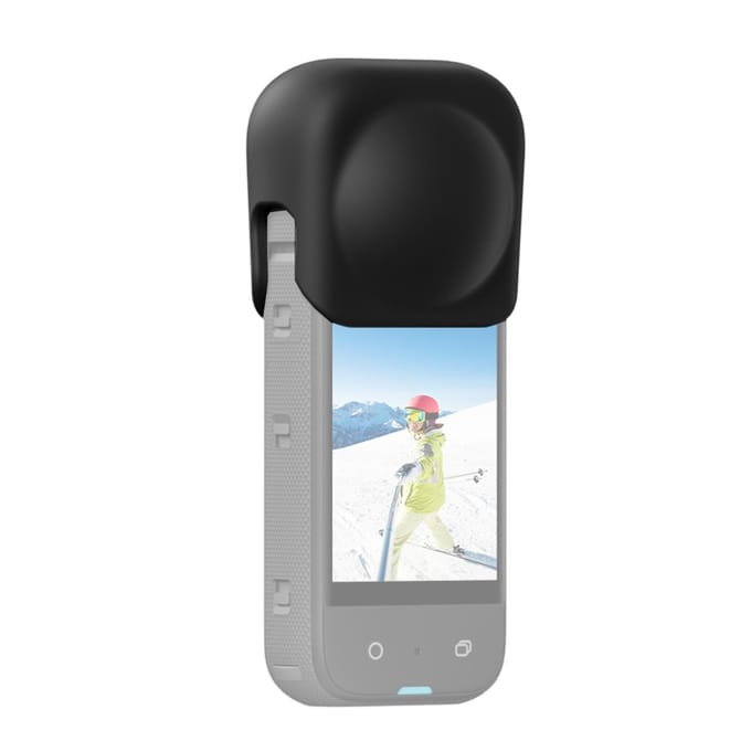 Panoramacameralensdop Zachte siliconen lensbeschermhoes Compatibel met Insta360 One X3-camera zwart