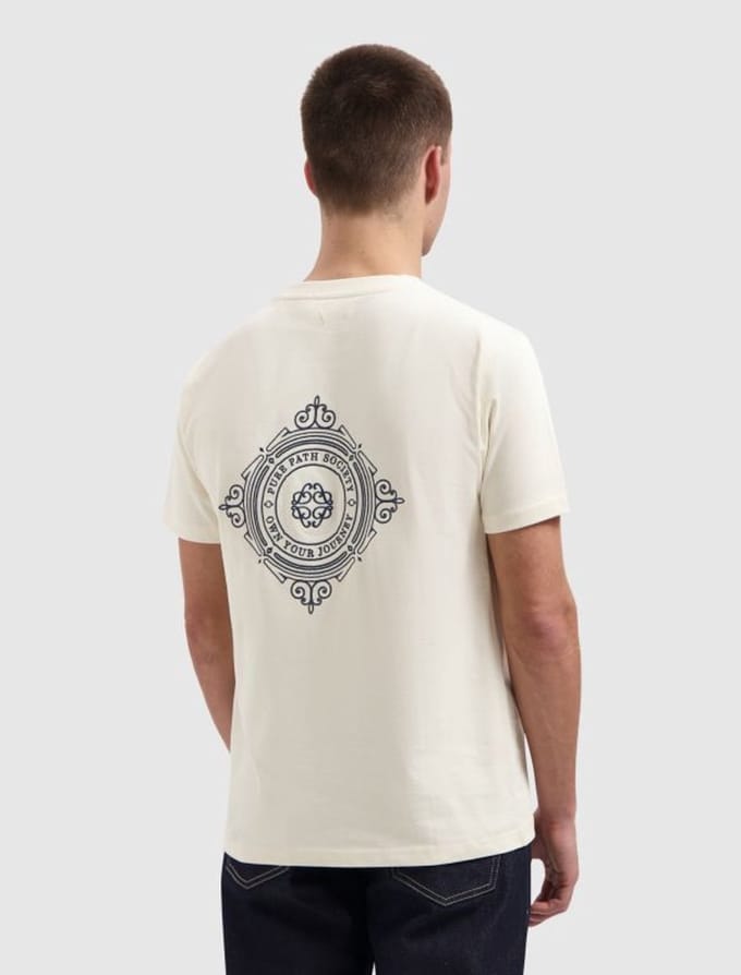 Pure Path T-shirt Family Crest Ecru (26010104 - 54)