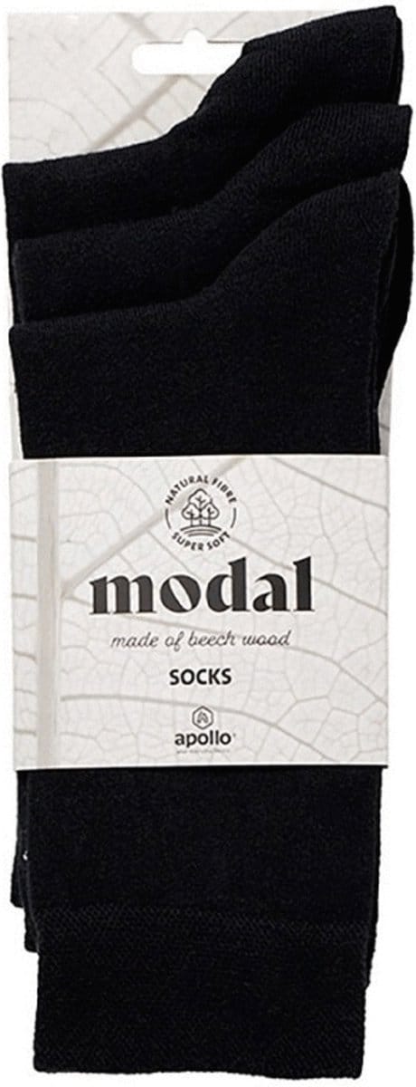 Apollo Sokken Modal 3-Pack Zwart - Sokken - 43-46