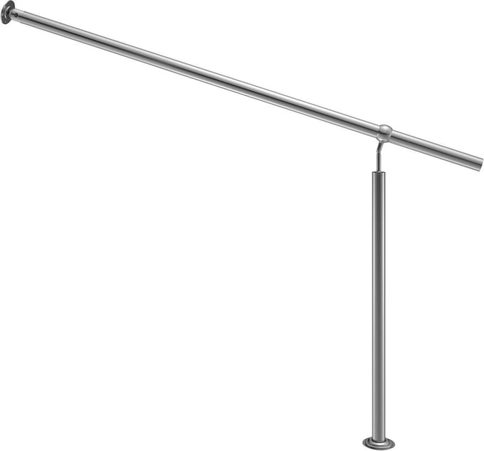 Edelstaal trapleuning 150 cm - Verstelbare balustrade voor binnen en buiten