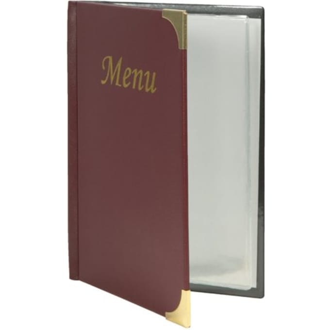 Securit® Menukaart | Menukaart map A5 Basic- wijnrood
