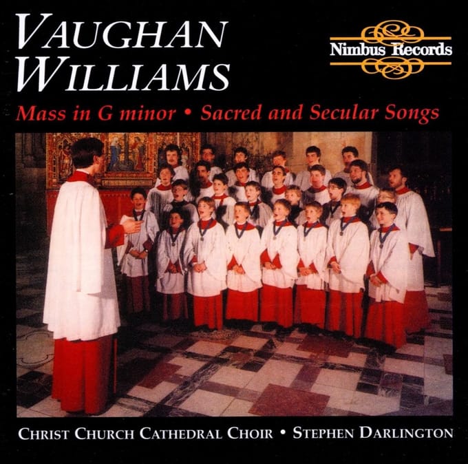 Christ Church Cathedral Choir, Stephen Darlington - Vaughan Williams : Mass In G Minor (CD)