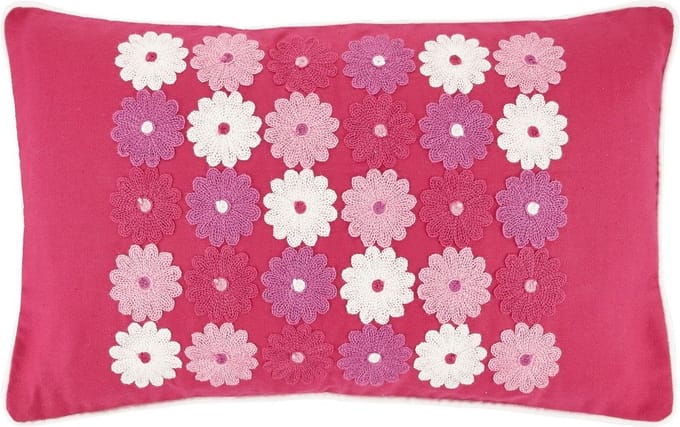 Dutch Decor MERODE - Kussenhoes 30x50 cm - fuchsia - roze - met rits