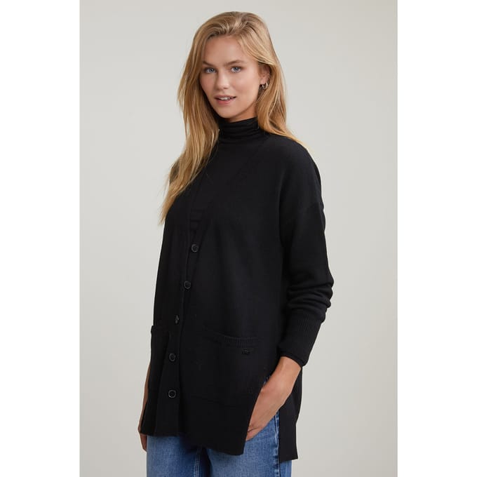 River Woods Black V-neck Buttoned Cardigan 2 Pockets Taglia: XS | Cardigan Outlet | Donna