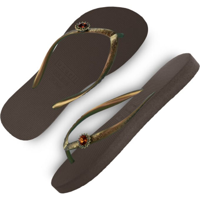 Uzurii Dames Teenslippers Original Switch - Bruin - Maat 35/36