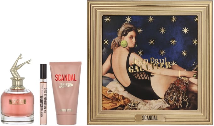 Jean Paul Gaultier Scandal Eau de Parfum Spray 80ml + Body Lotion 75ml + EDP 10 ml Gift Set