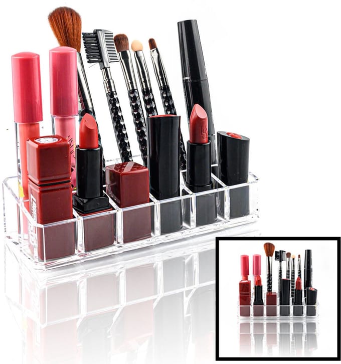 Make up Organizer 12 Vakken - Makeup Organizer Transparant - Cosmetica - Lippenstift - Nagellak - Brushes - Kwasten