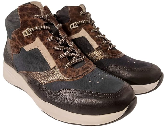 Durea Veterboot 9778 608 1177 Zwart Donkerblauw Wijdte K