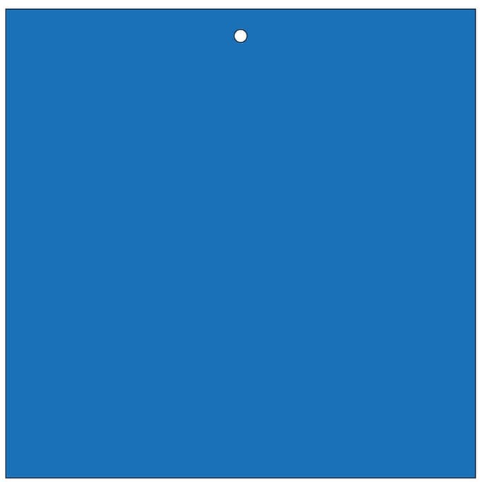 Markeringsplaatje blauw, beschrijfbaar, 100 stuks 200 x 200 mm