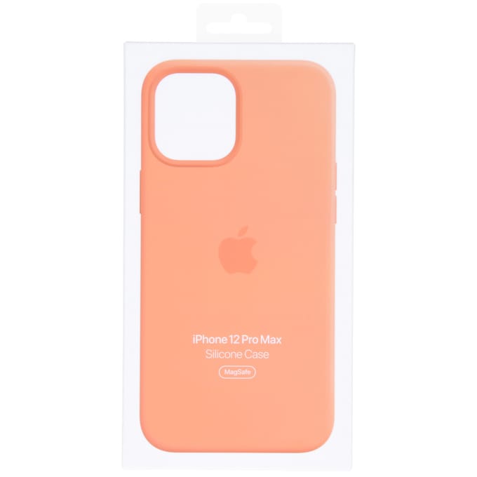 Silicone Backcover MagSafe voor de Apple iPhone 12 Pro Max - Kumquat