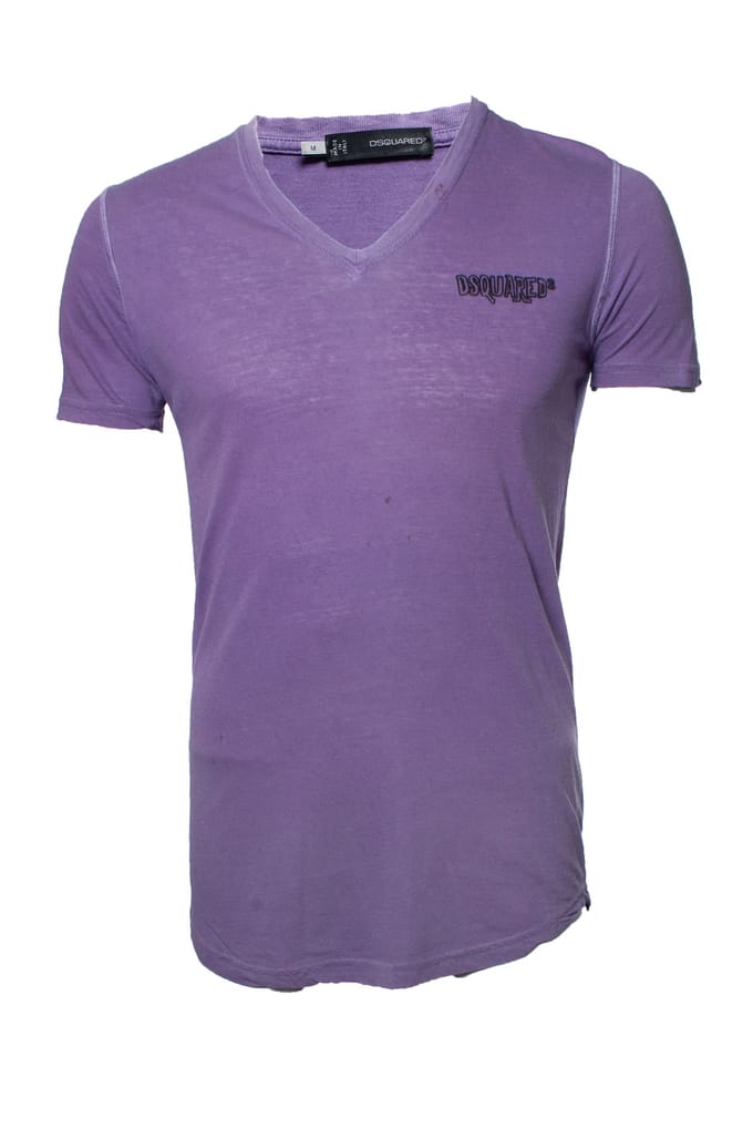 Dsquared2, V-hals t-shirt met logo