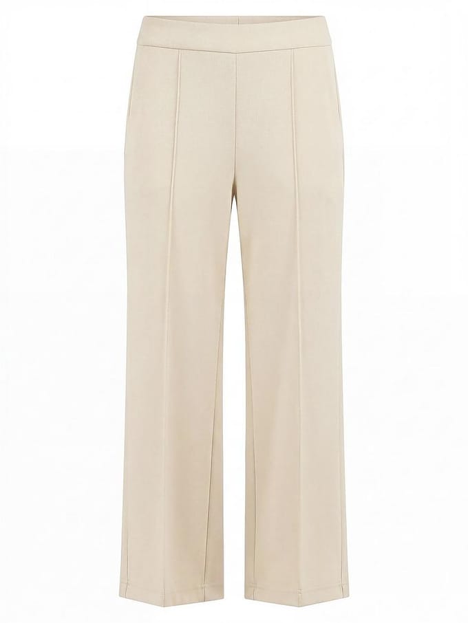 Wide Fit jersey 7/8-broek Van Peter Hahn beige